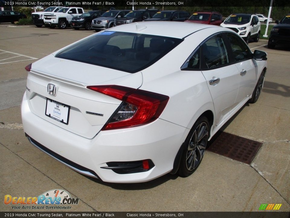 2019 Honda Civic Touring Sedan Platinum White Pearl / Black Photo #7
