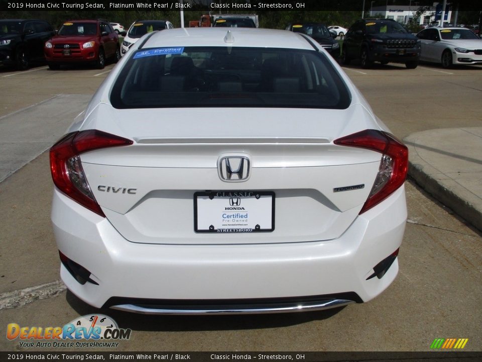 2019 Honda Civic Touring Sedan Platinum White Pearl / Black Photo #8