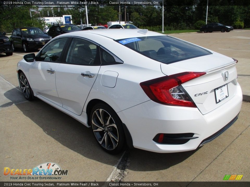 2019 Honda Civic Touring Sedan Platinum White Pearl / Black Photo #9