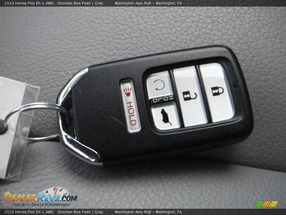 2019 Honda Pilot EX-L AWD Obsidian Blue Pearl / Gray Photo #34