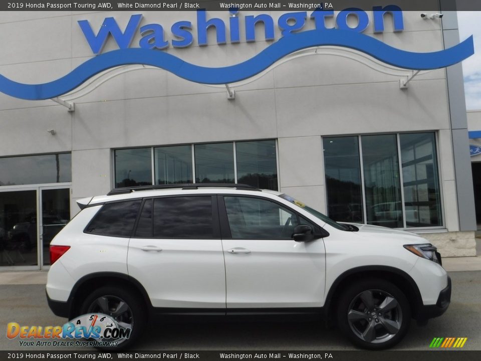 2019 Honda Passport Touring AWD White Diamond Pearl / Black Photo #2