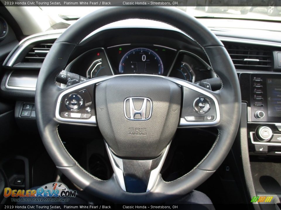 2019 Honda Civic Touring Sedan Platinum White Pearl / Black Photo #30