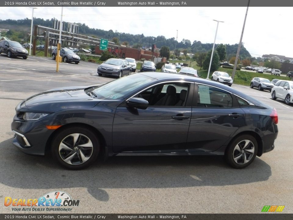 2019 Honda Civic LX Sedan Cosmic Blue Metallic / Gray Photo #5