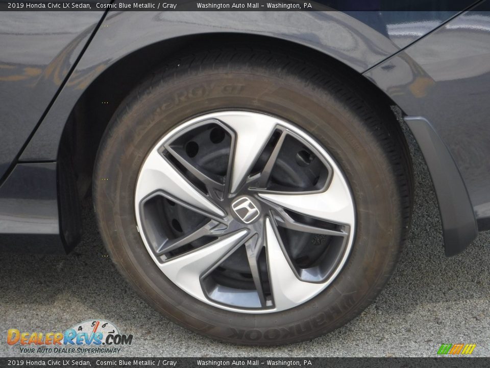 2019 Honda Civic LX Sedan Cosmic Blue Metallic / Gray Photo #6