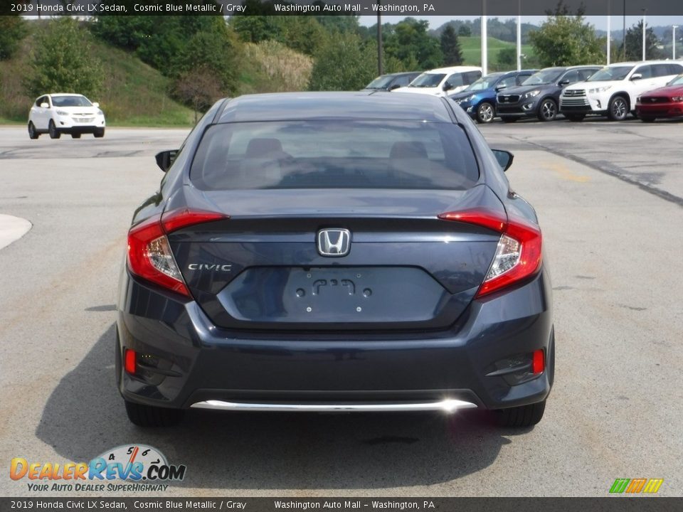 2019 Honda Civic LX Sedan Cosmic Blue Metallic / Gray Photo #8