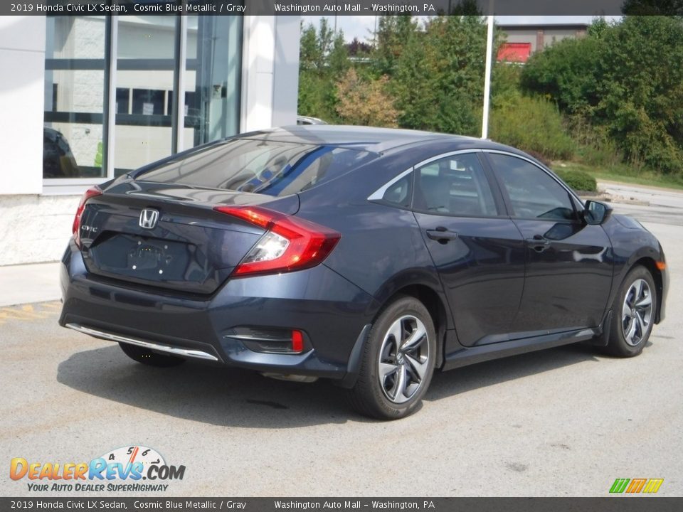 2019 Honda Civic LX Sedan Cosmic Blue Metallic / Gray Photo #9