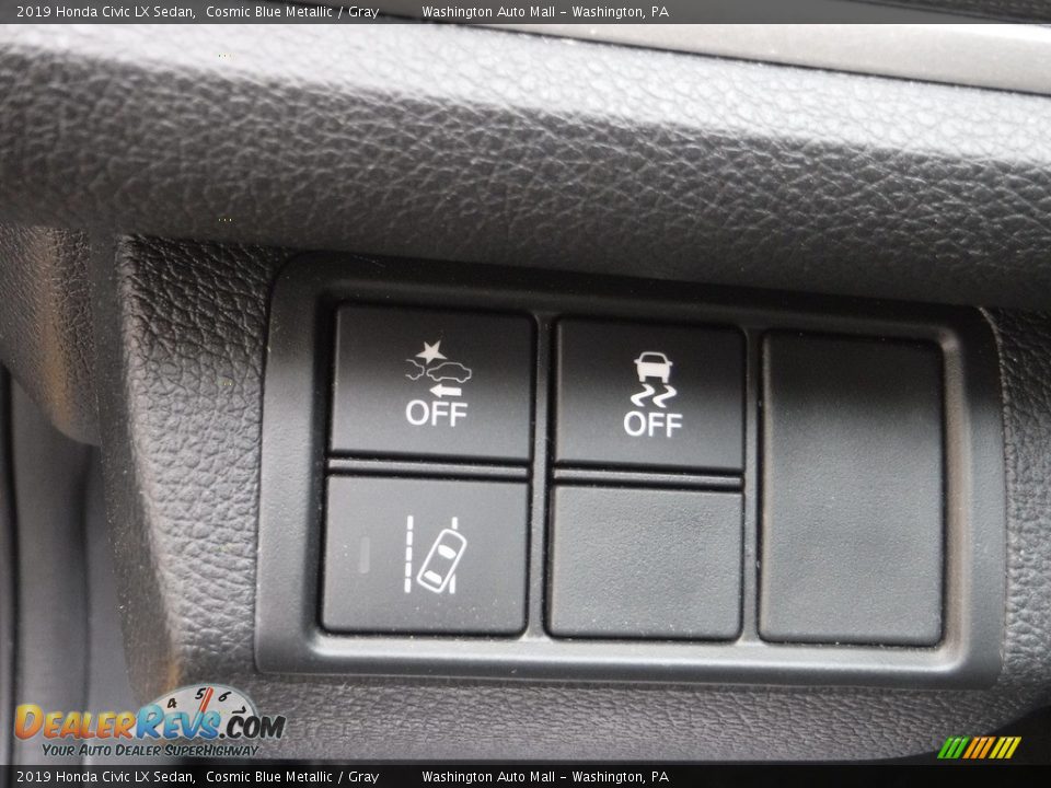 2019 Honda Civic LX Sedan Cosmic Blue Metallic / Gray Photo #12