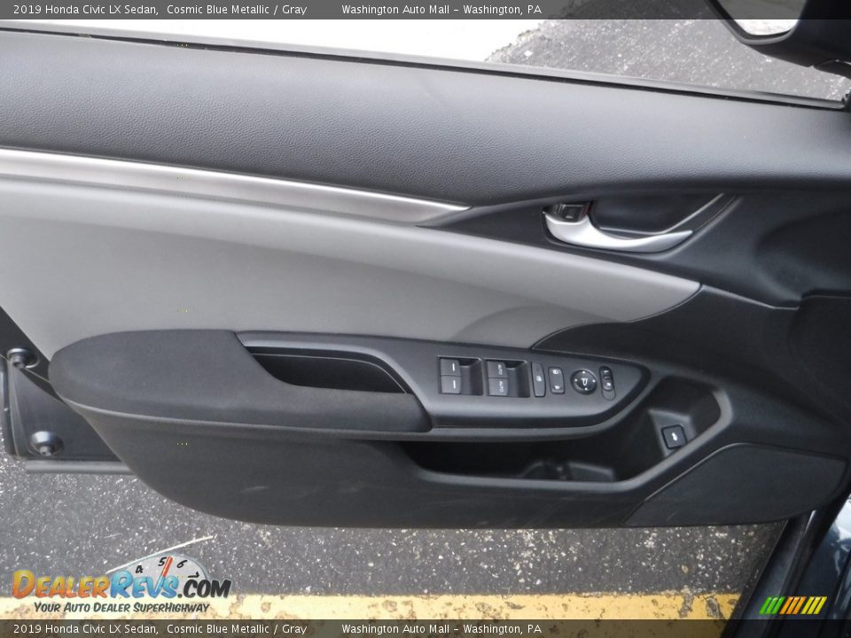 2019 Honda Civic LX Sedan Cosmic Blue Metallic / Gray Photo #13