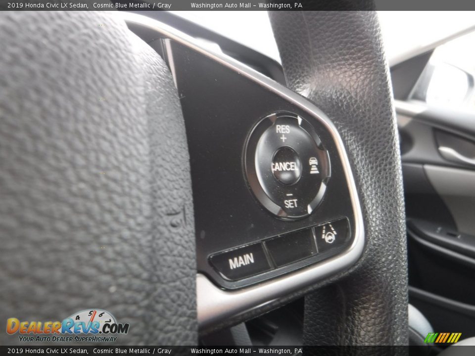 2019 Honda Civic LX Sedan Cosmic Blue Metallic / Gray Photo #20