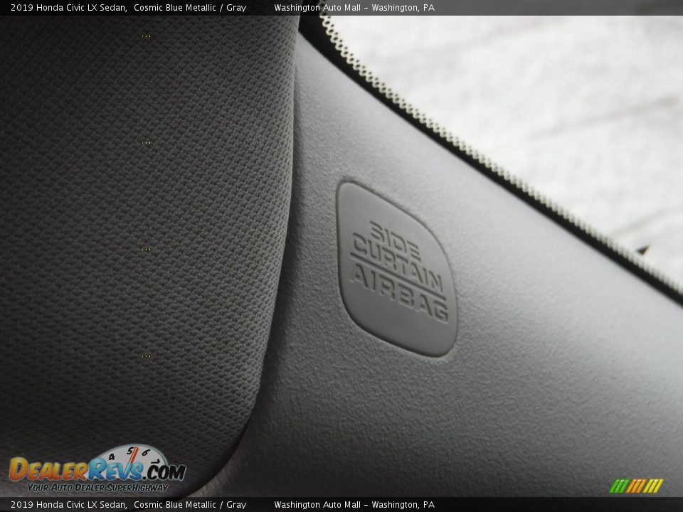 2019 Honda Civic LX Sedan Cosmic Blue Metallic / Gray Photo #21