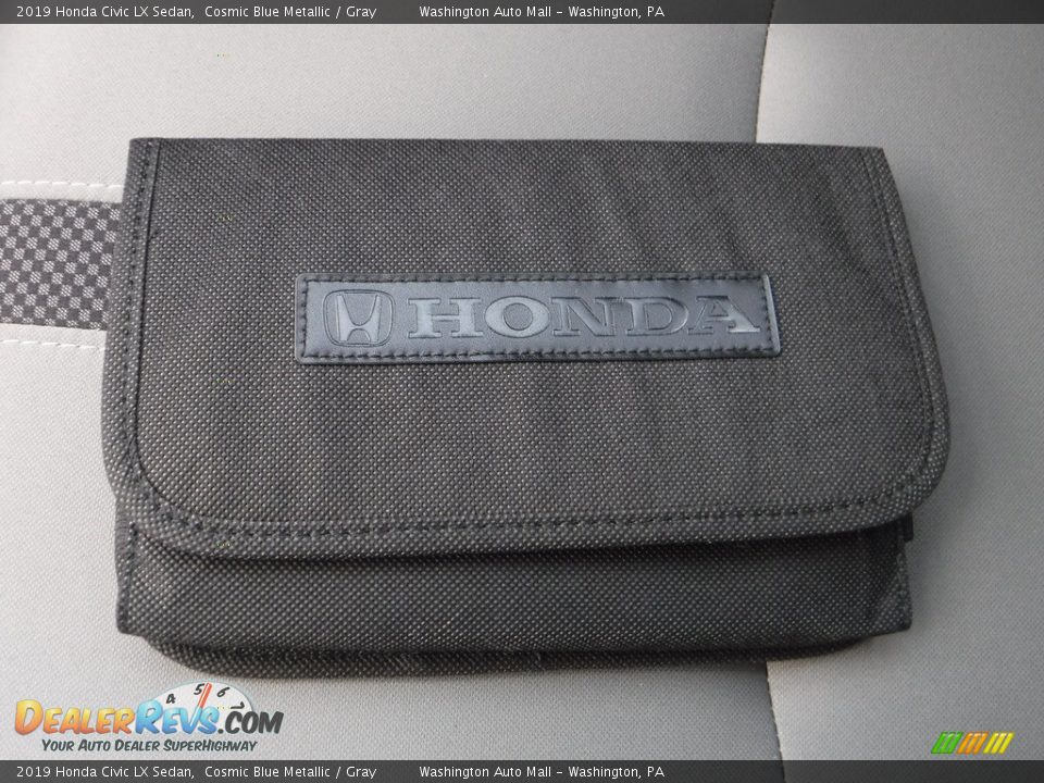 2019 Honda Civic LX Sedan Cosmic Blue Metallic / Gray Photo #26