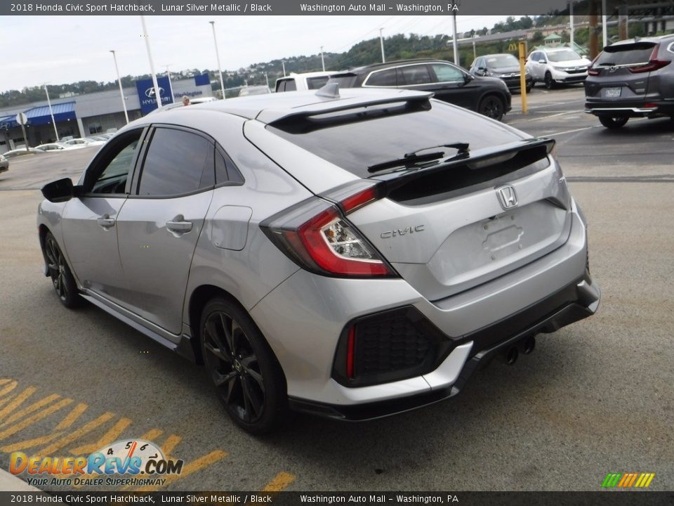 2018 Honda Civic Sport Hatchback Lunar Silver Metallic / Black Photo #6