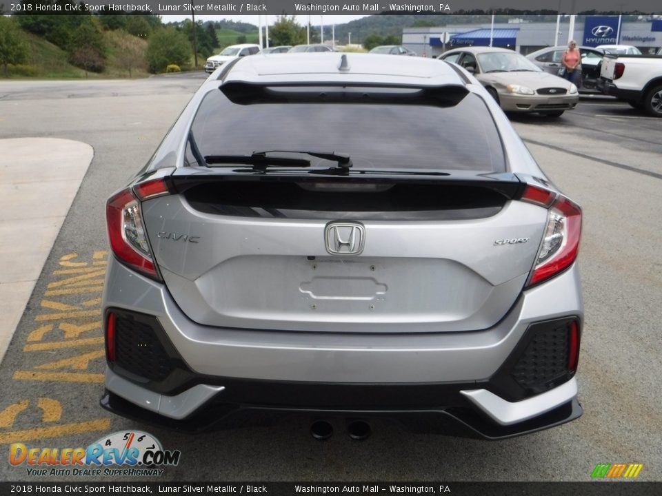 2018 Honda Civic Sport Hatchback Lunar Silver Metallic / Black Photo #7
