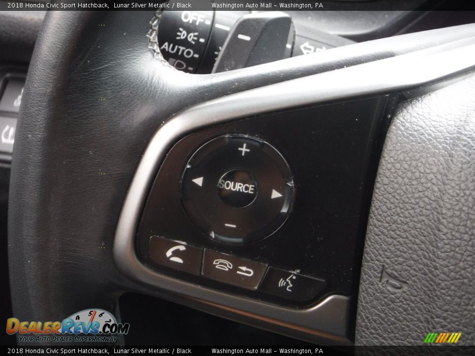 2018 Honda Civic Sport Hatchback Lunar Silver Metallic / Black Photo #17