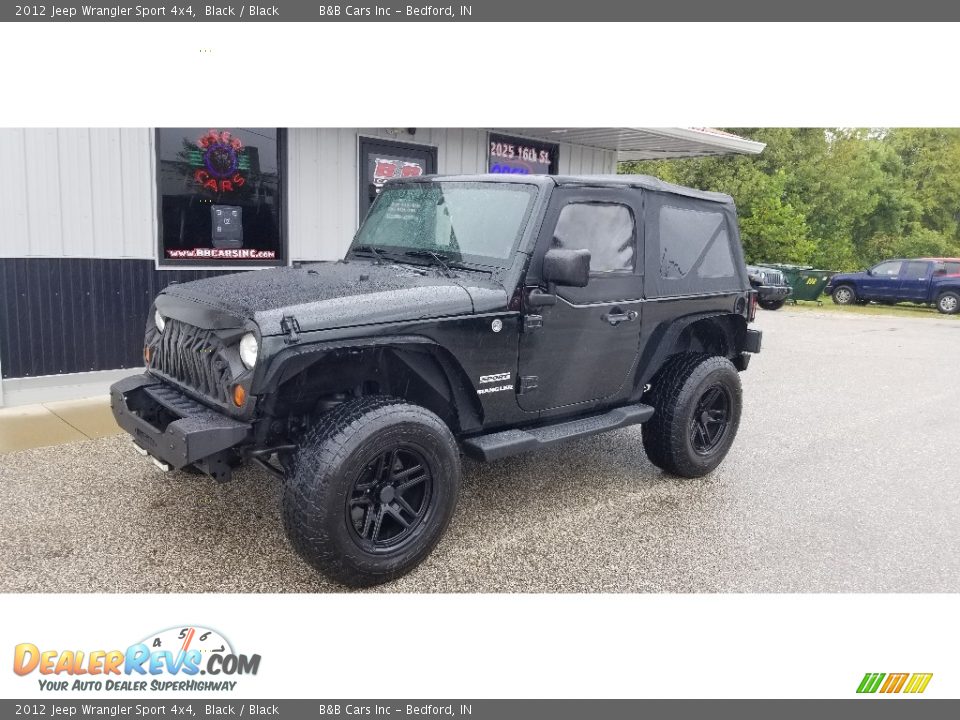 2012 Jeep Wrangler Sport 4x4 Black / Black Photo #1