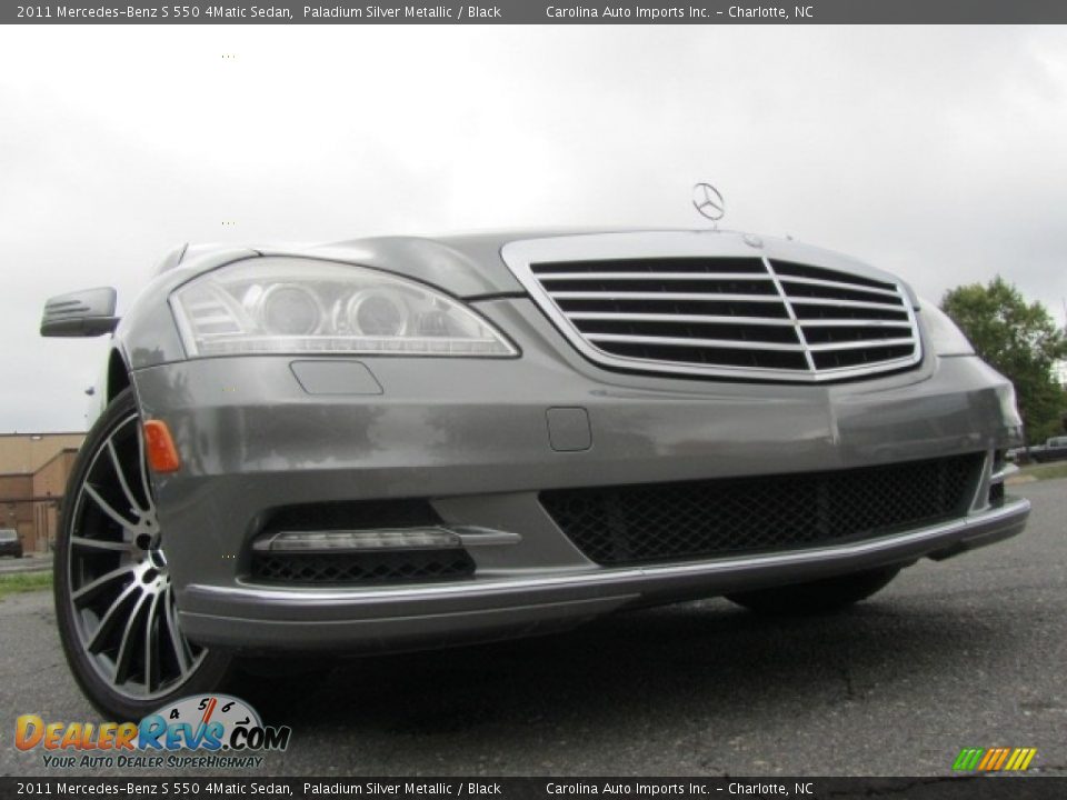 2011 Mercedes-Benz S 550 4Matic Sedan Paladium Silver Metallic / Black Photo #2