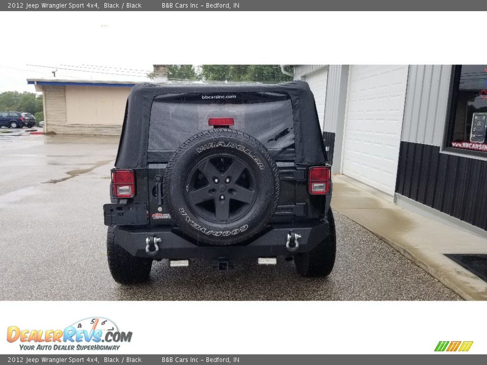 2012 Jeep Wrangler Sport 4x4 Black / Black Photo #4