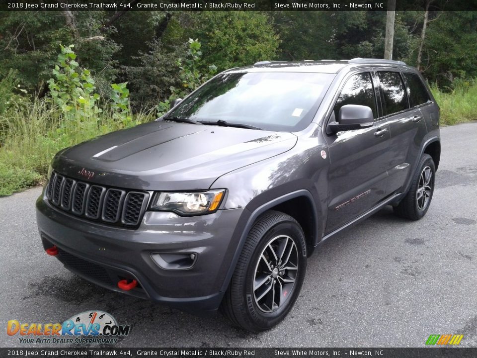 2018 Jeep Grand Cherokee Trailhawk 4x4 Granite Crystal Metallic / Black/Ruby Red Photo #3