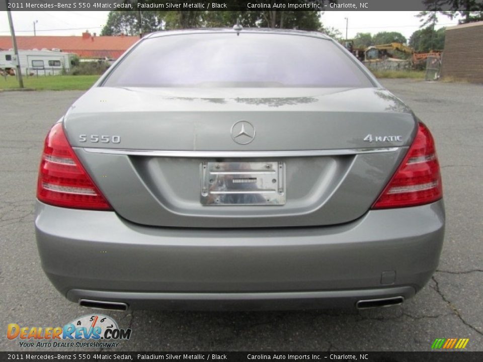 2011 Mercedes-Benz S 550 4Matic Sedan Paladium Silver Metallic / Black Photo #8