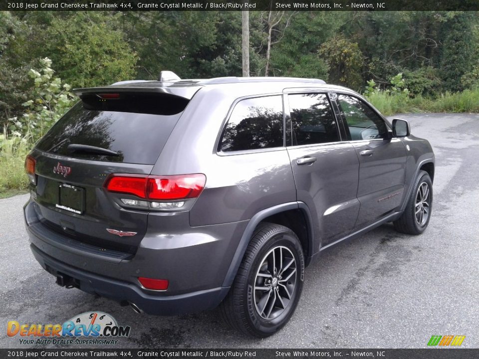 2018 Jeep Grand Cherokee Trailhawk 4x4 Granite Crystal Metallic / Black/Ruby Red Photo #7