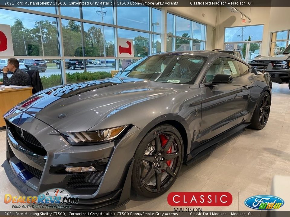 2021 Ford Mustang Shelby GT500 Carbonized Gray Metallic / GT500 Ebony/Smoke Gray Accents Photo #1