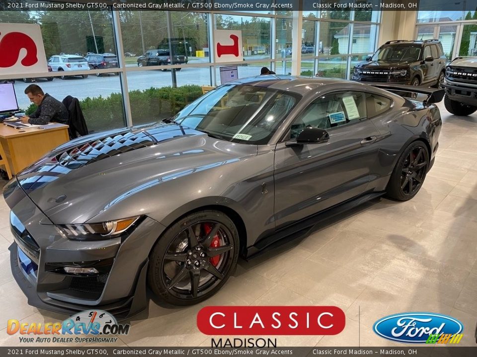 2021 Ford Mustang Shelby GT500 Carbonized Gray Metallic / GT500 Ebony/Smoke Gray Accents Photo #2