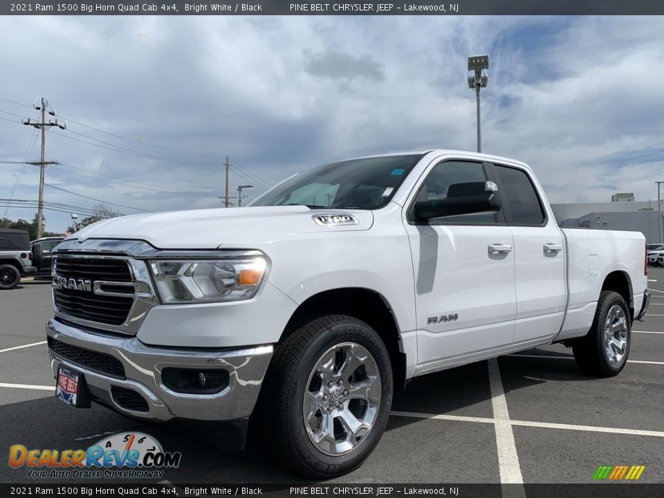 2021 Ram 1500 Big Horn Quad Cab 4x4 Bright White / Black Photo #1