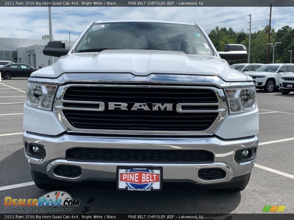 2021 Ram 1500 Big Horn Quad Cab 4x4 Bright White / Black Photo #3