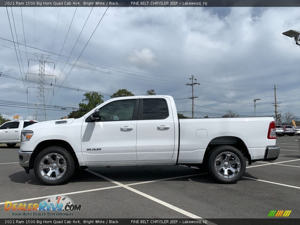 Bright White 2021 Ram 1500 Big Horn Quad Cab 4x4 Photo #4