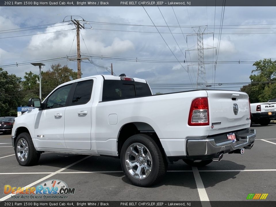 2021 Ram 1500 Big Horn Quad Cab 4x4 Bright White / Black Photo #6