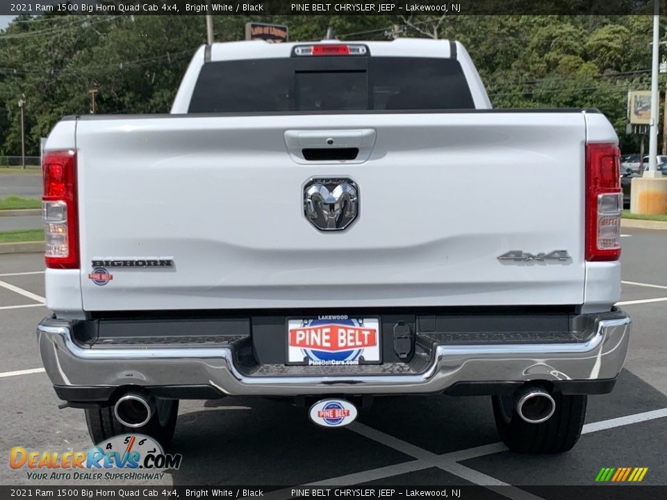 2021 Ram 1500 Big Horn Quad Cab 4x4 Bright White / Black Photo #7