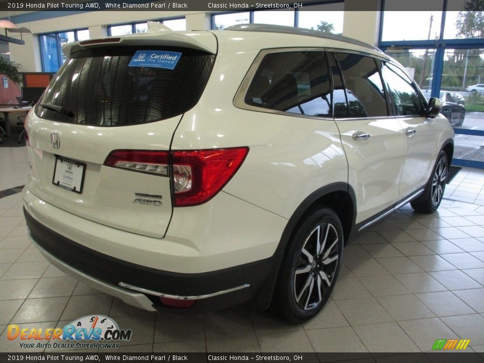 2019 Honda Pilot Touring AWD White Diamond Pearl / Black Photo #7