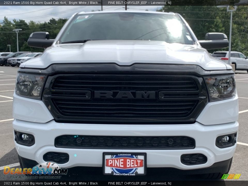 2021 Ram 1500 Big Horn Quad Cab 4x4 Bright White / Black Photo #3