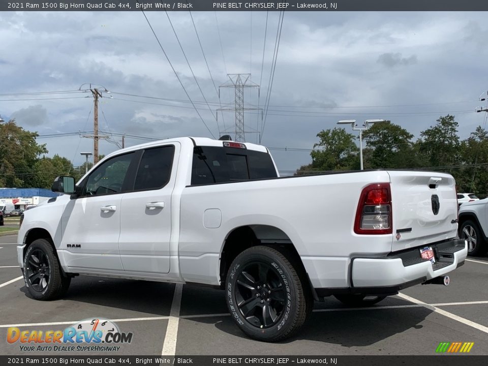 2021 Ram 1500 Big Horn Quad Cab 4x4 Bright White / Black Photo #6