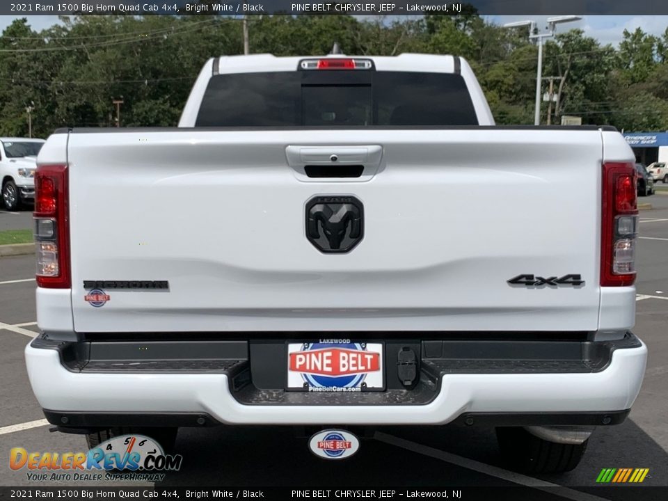 2021 Ram 1500 Big Horn Quad Cab 4x4 Bright White / Black Photo #7