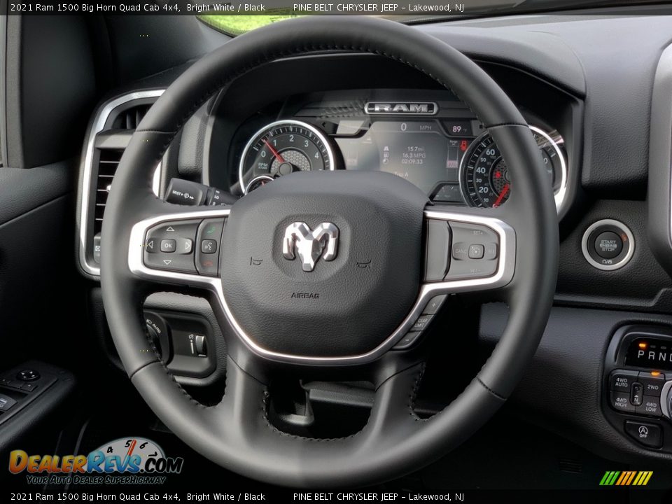 2021 Ram 1500 Big Horn Quad Cab 4x4 Steering Wheel Photo #12