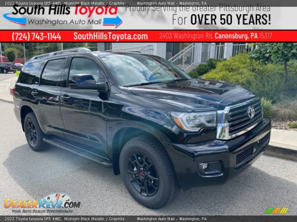 2022 Toyota Sequoia SR5 4WD Midnight Black Metallic / Graphite Photo #1