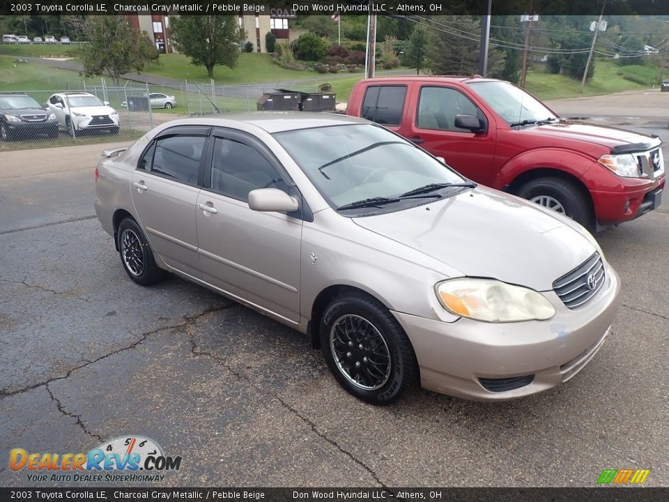 2003 Toyota Corolla LE Charcoal Gray Metallic / Pebble Beige Photo #2