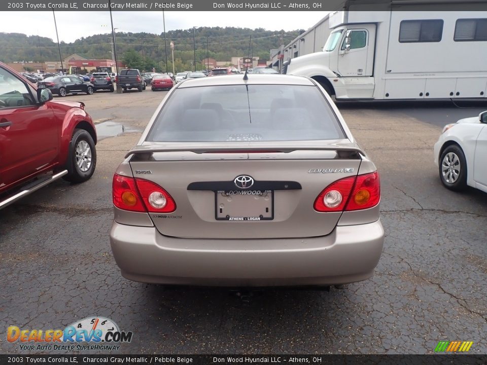 2003 Toyota Corolla LE Charcoal Gray Metallic / Pebble Beige Photo #10