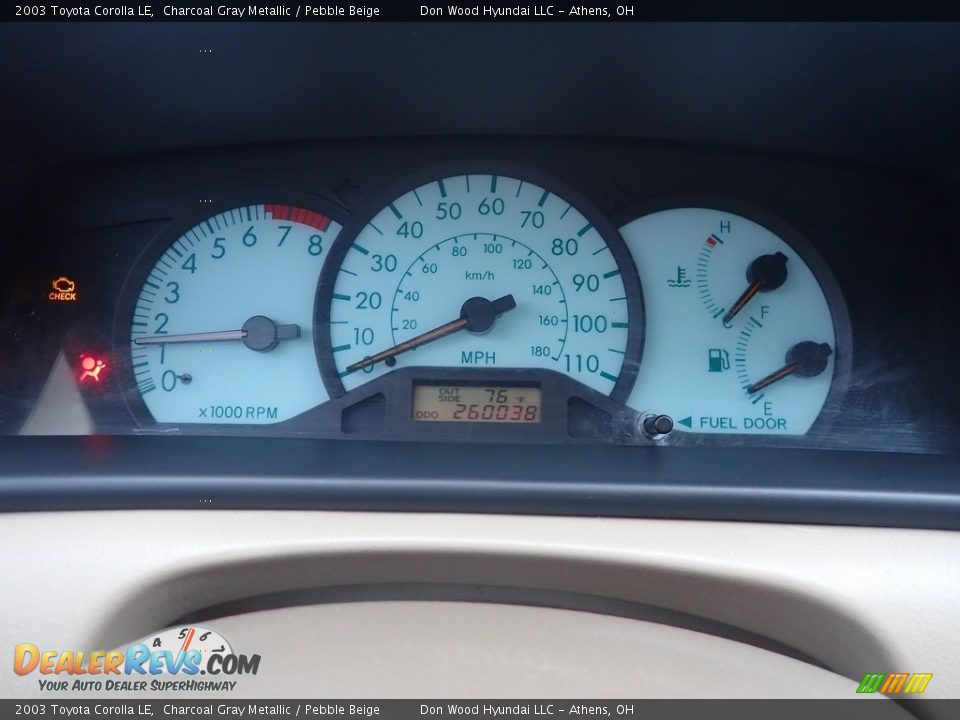 2003 Toyota Corolla LE Charcoal Gray Metallic / Pebble Beige Photo #13