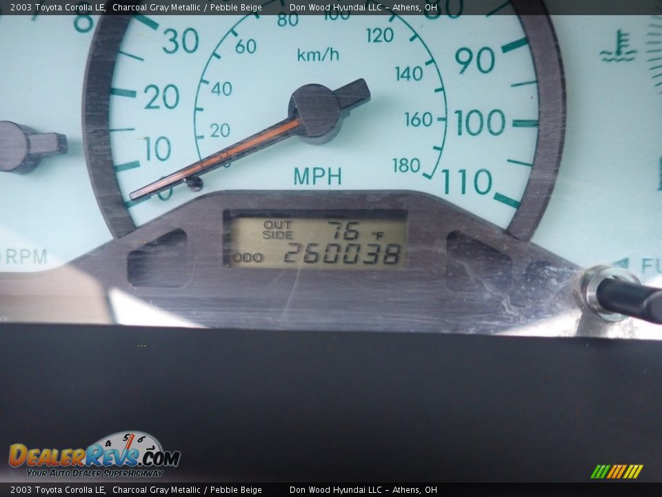 2003 Toyota Corolla LE Charcoal Gray Metallic / Pebble Beige Photo #15