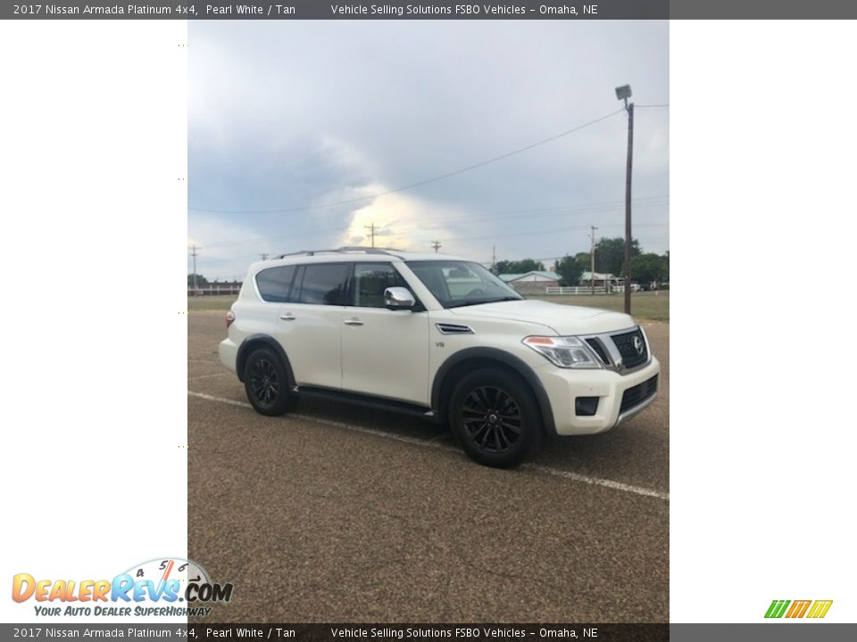 2017 Nissan Armada Platinum 4x4 Pearl White / Tan Photo #8