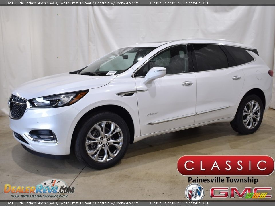 2021 Buick Enclave Avenir AWD White Frost Tricoat / Chestnut w/Ebony Accents Photo #1