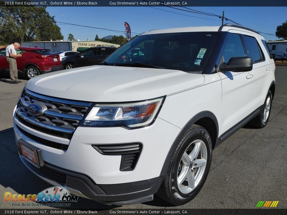 2018 Ford Explorer XLT Oxford White / Ebony Black Photo #3