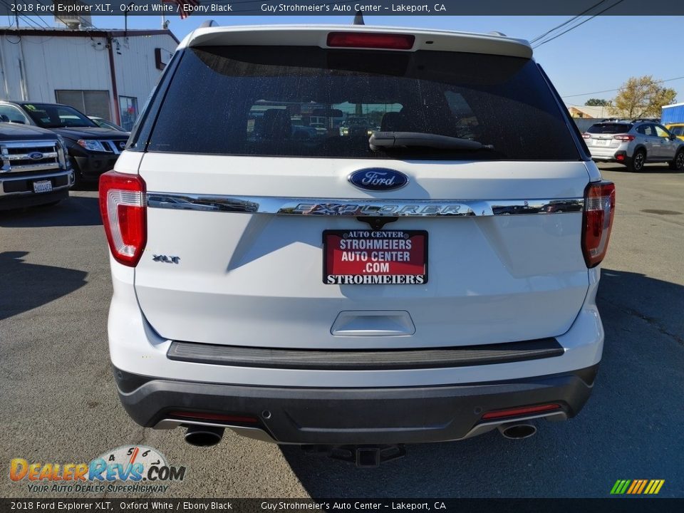 2018 Ford Explorer XLT Oxford White / Ebony Black Photo #5