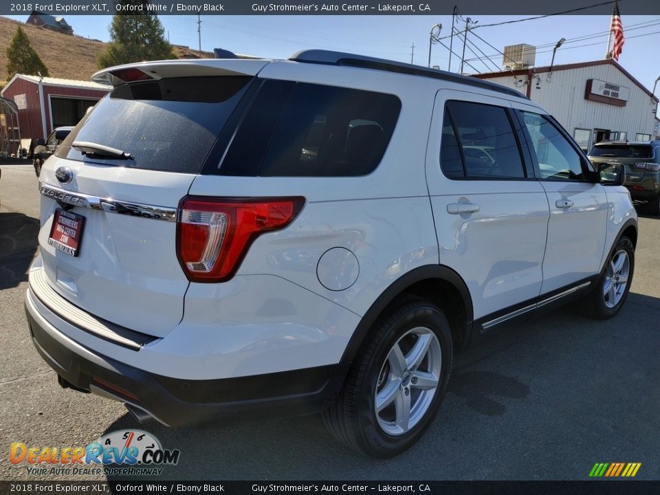 2018 Ford Explorer XLT Oxford White / Ebony Black Photo #6