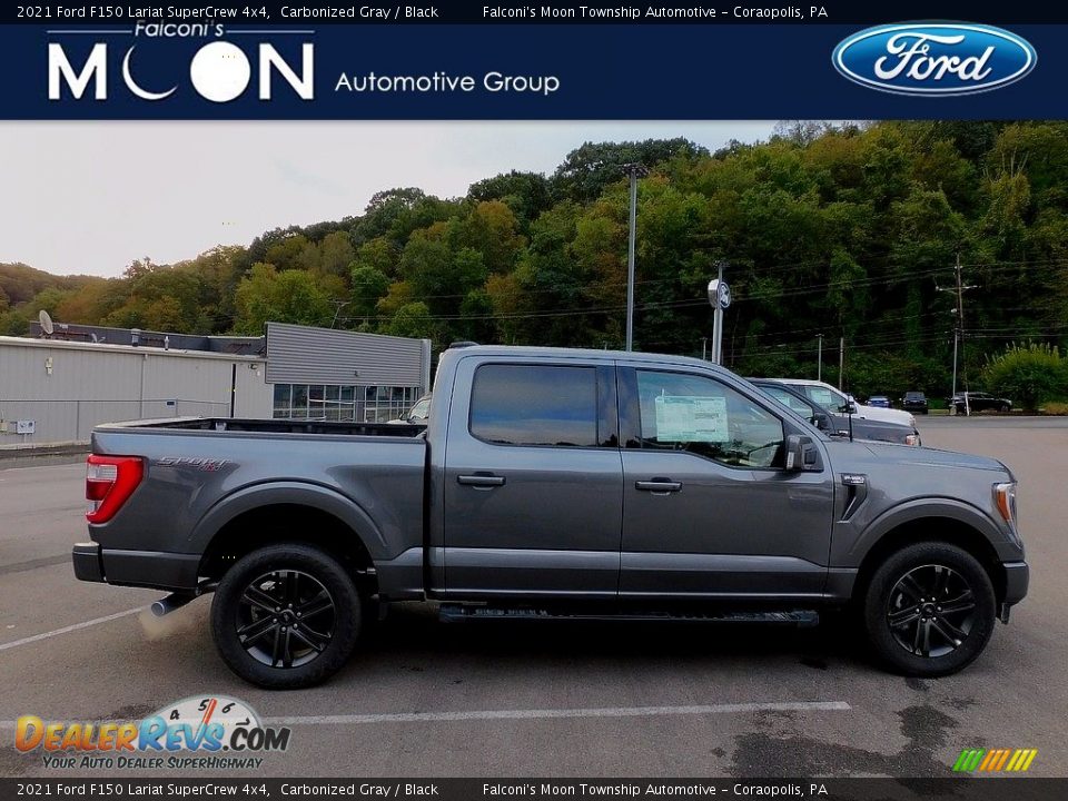 2021 Ford F150 Lariat SuperCrew 4x4 Carbonized Gray / Black Photo #1