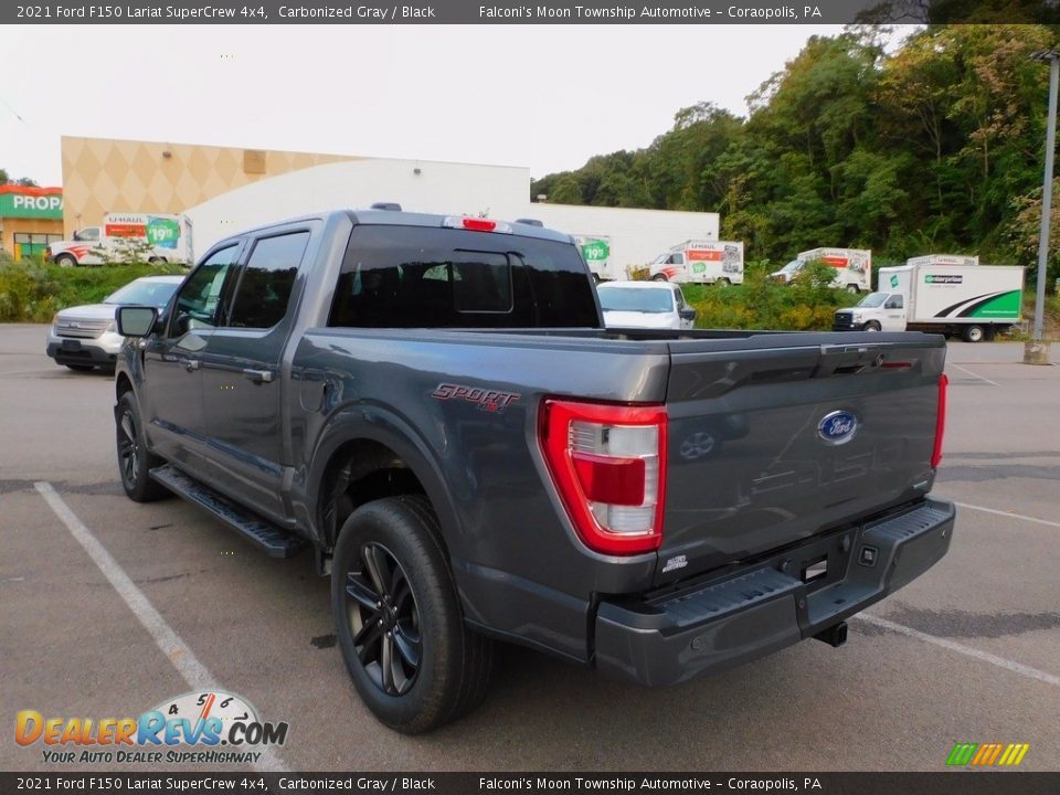 2021 Ford F150 Lariat SuperCrew 4x4 Carbonized Gray / Black Photo #5