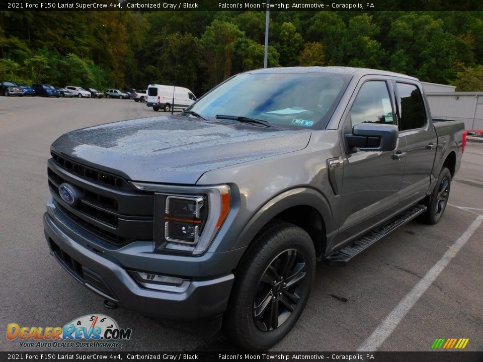 2021 Ford F150 Lariat SuperCrew 4x4 Carbonized Gray / Black Photo #7