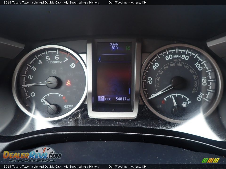 2018 Toyota Tacoma Limited Double Cab 4x4 Super White / Hickory Photo #30
